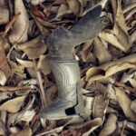 Serie "Caminados", fotografias de calzado encontrado en diversos lugares.