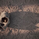 Serie "Caminados", fotografias de calzado encontrado en diversos lugares.